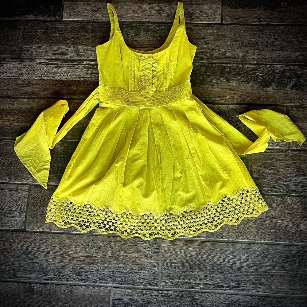 Jack by BB Dakota yellow gold cotton dress S